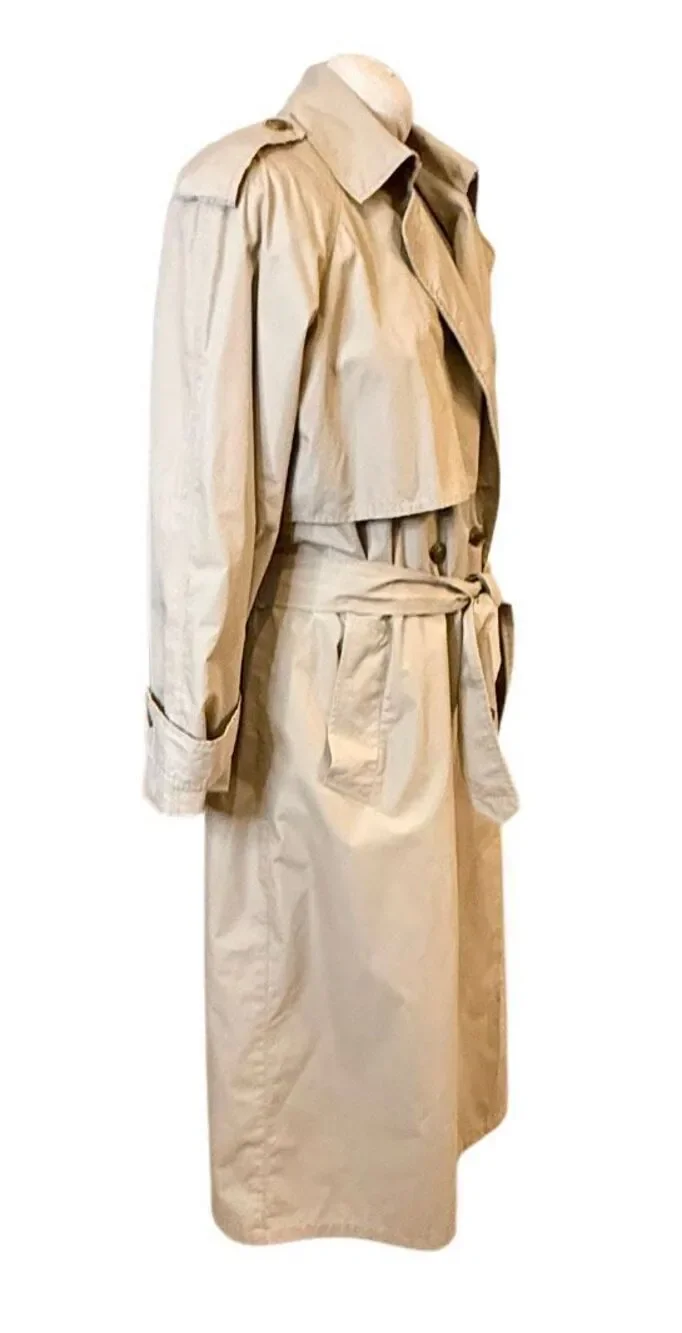 Talbots Double Breasted Trench Coat Lined Sz. 8. Timeless Classic Iconic